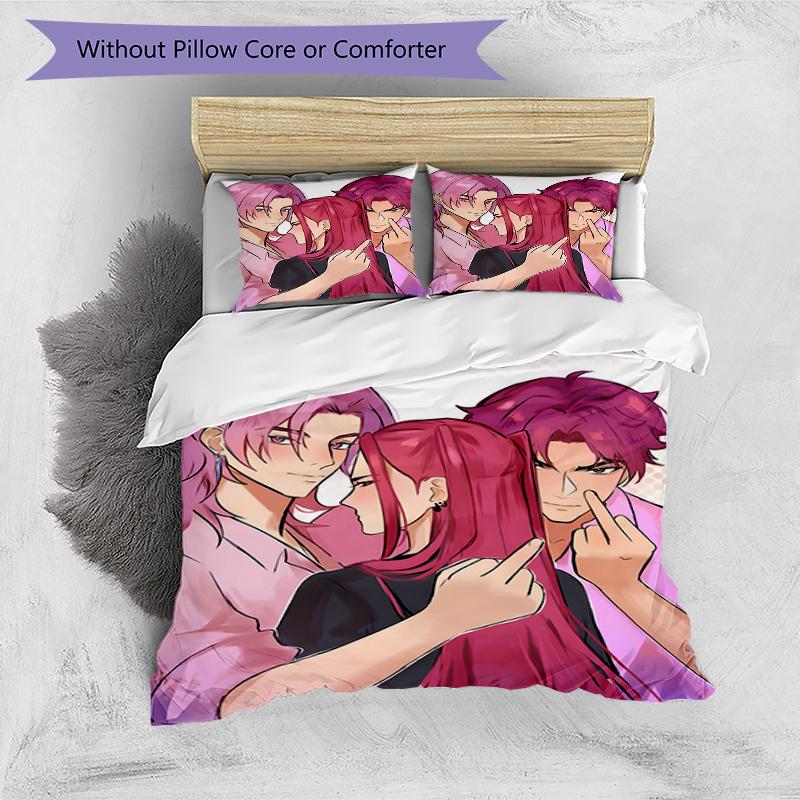 3pcs KPop Demon Hunters MIRA3 Design Cover Set - HD Printed Bedding with 1 Cover and 2 Pillowcases - Perfect for Home and Dorm Decor