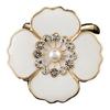 Flower Scarf Ring Rhinestone Scarf Clip Ring Elegant Butterfly Scarf Holder Slide Ring for Women Neckerchiefs Silk Scarves Shirts Shawls