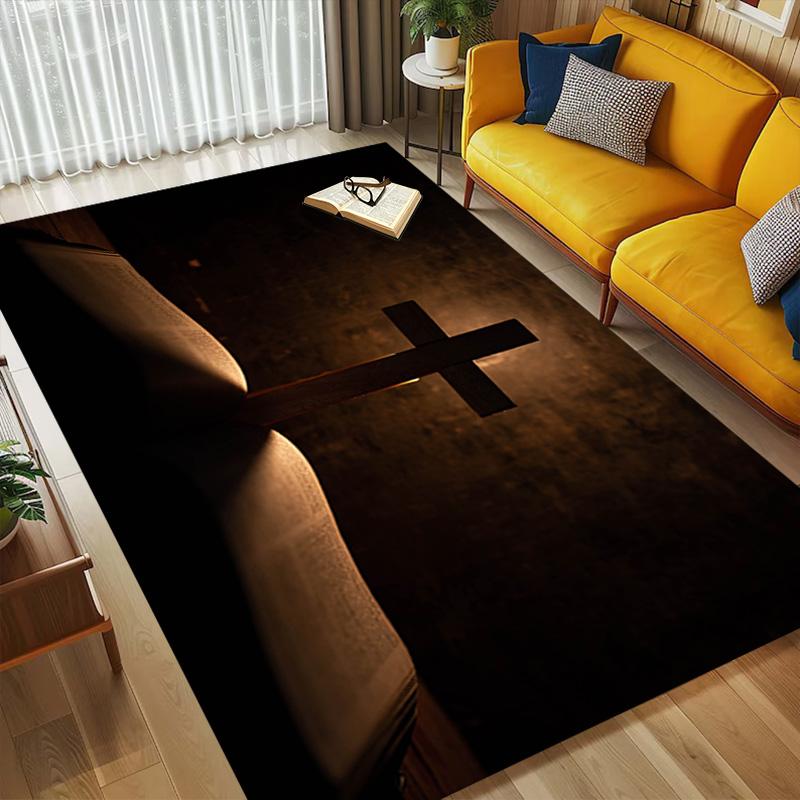 Christian Symbolism Living Room Nonslip Area Rug Soft Carpet For Bedroom Game Playroom Sofa Office Home Decor Doormat Christmas Gift C9301721