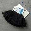 Girls Ballet Tutu Skirts Pink Kids Fluffy 4 layer Soft Yarn Tulle Skirts White Elastic Ballet Leotard Skirts