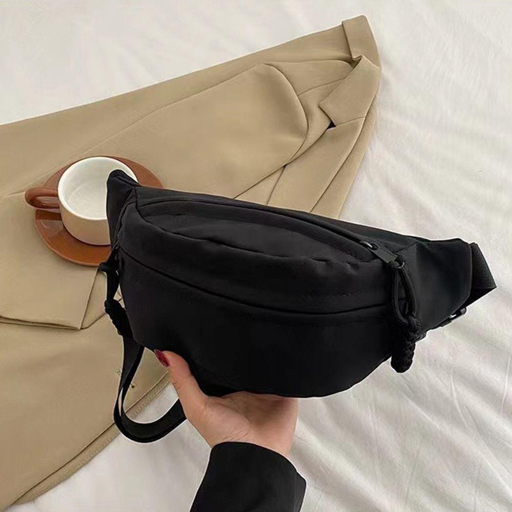 Half Moon Bag Solid Color Chest Bag Crossbody Bag Crossbody Waist Pack Cool Banana Bag  Outdoor