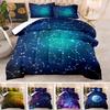 Twelve Constellations Gradual Change Quilt Simple Fat Quilt Three-Piece Bedding