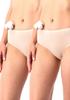 Cotton Women's Panties (2 Pack) Beige Classic with a Higher Cut LPC 010 Key