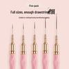 Cross-border Nail Art Brush Set: Line Drawing, Carving, Flower, Hook Line Tool