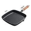 Cast Iron Steak Frying Pan, Uncoated And Non Stick, Household Stripe 24Cm Special Pan For Frying Beef Steak, Flat Bottomed Pan