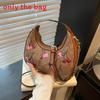 Shoulder Crossbody Fashion Bag With Cherry Print And Chain Design Daily For