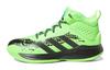 Adidas Cross Em Up 5 Fabric Slip Resistant Abrasion Resistant Mid Top Children's Basketball Shoes Green Black Kids' HQ8496