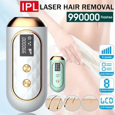 990000 Flashes 5 Levels 2 Colors IPL Laser Hair Removal Epilator Permanent LCD Display Electric Painless Removal Device Beauty