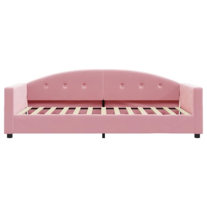 VidaXL Lit de repos rose 90x200 cm velours 354139