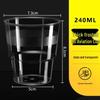 240ml Transparent Hard Plastic Aviation Cup with Customizable Logo