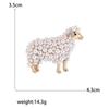 Popular Pearl Sheep Brooches for Women Unisex Rhinestone Animal Pins Event Funny Luxury Gifts New Year Friends Decoration