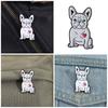 Cute White Puppy Shape Enamel Brooch Pin Pet Inspired Jewelry For Women Men Casual Wear Gift Anniversary Party Outfits