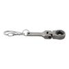 Small 10mm Ratchet Spanner Portable Wrench with Key Chain 180 Degree Rotatable