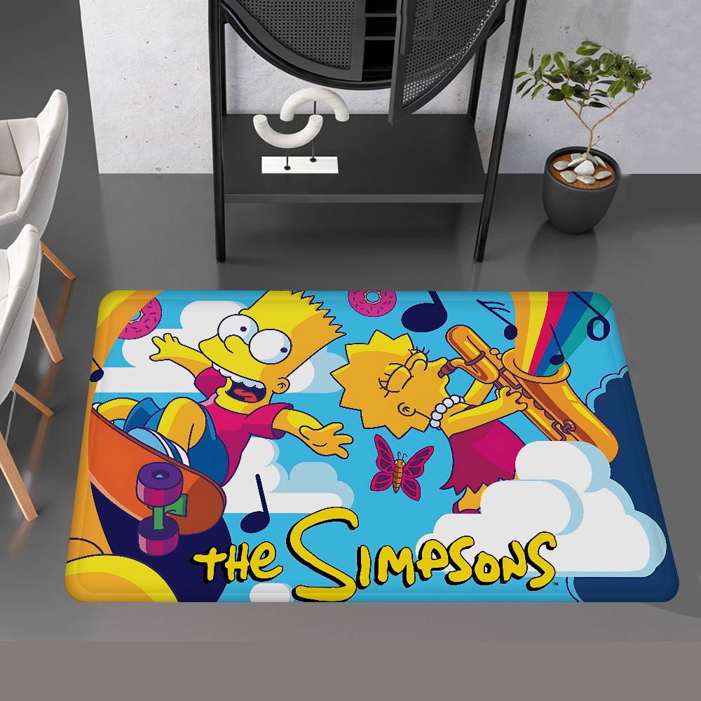 Cartoon The S-Simpsons Floor Mat Rectangle Anti-slip Home Soft Badmat Front Door Indoor Outdoor Mat Welcome Doormat