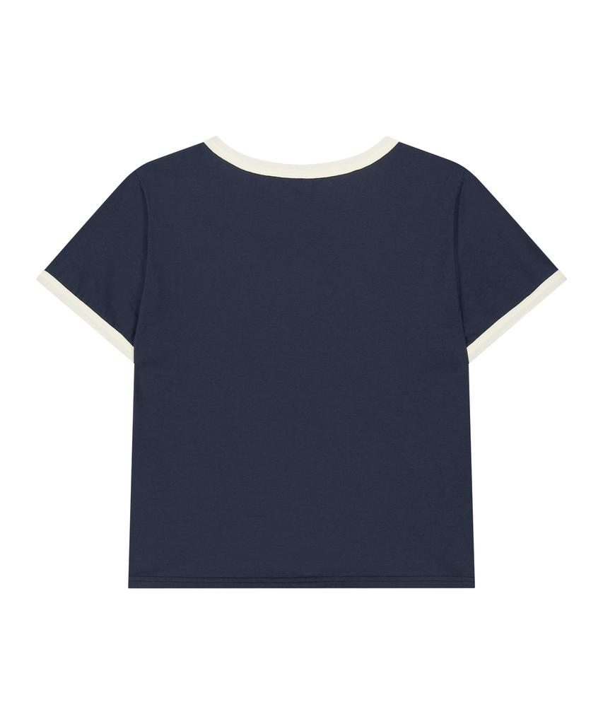 LMR Caricature Shangnyong-I Ringer T-Shirt Navy