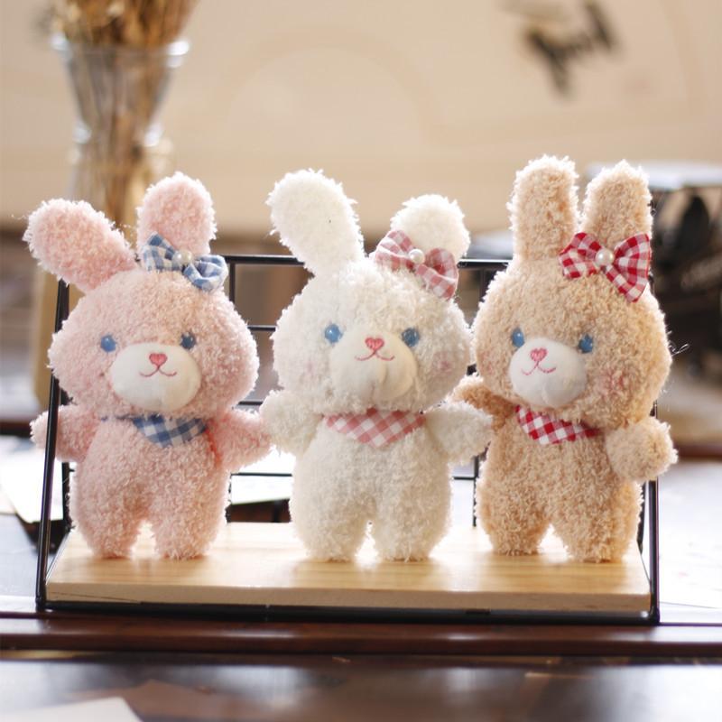 Adorable Plush Bear Keychain Soft Toy Cute Rabbit Backpack Pendant Wholesale