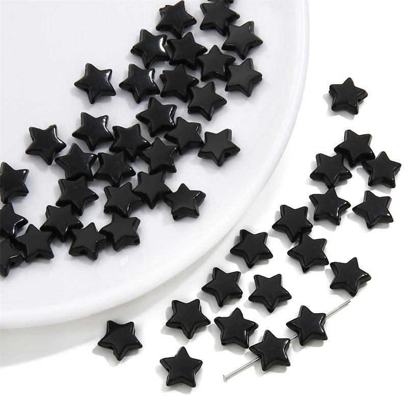 

Бусины ручной работы Акриловые однотонные бусины в форме пентаграммы Ручная нить бусины Браслет ручной работы своими руками Бусины россыпью Ожерелье Ювелирные изделия Аксессуары Аксессуары 50 pcs x 1 bag