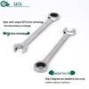 SATA Industrial Grade Double-Head Ratchet Wrench with Spline Open-End and Quick-Release