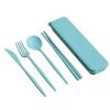 ZISIZ Wheat Straw Portable Cutlery Set