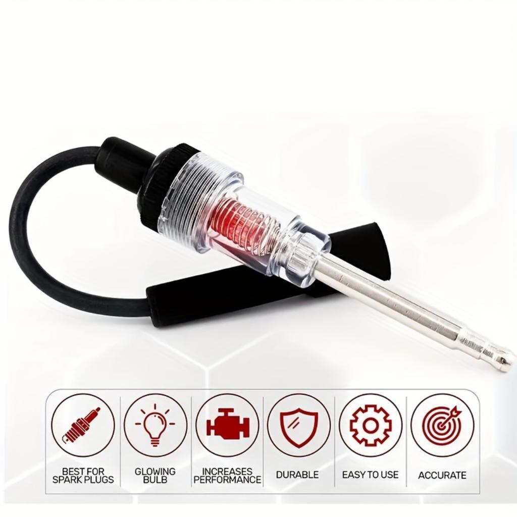 Spark Plug Test Connector, Engine Ignition Diagnostic Tool, Quickly Detect Engine Starting Problems, Universal Auto Repair Testing Accessory