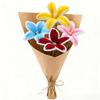 Yousheng Finished Pipe Cleaner Flower Handmade Long Stem Lily Flower Craft Preserved Fake Flowers Gift for Anniversary Birthday Mother's