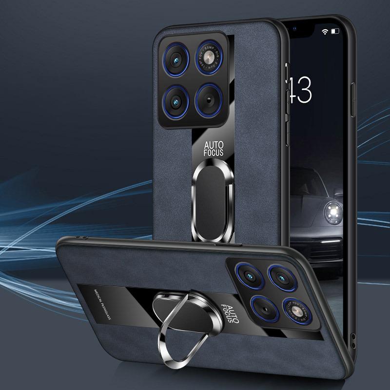 For Moto X70 Air Edge 70 Case Business Magnetic Ring Holder Shockproof sheepskin Leather Soft Silicone Fashion for Motorola Edge 70 X70 Air Back Cover