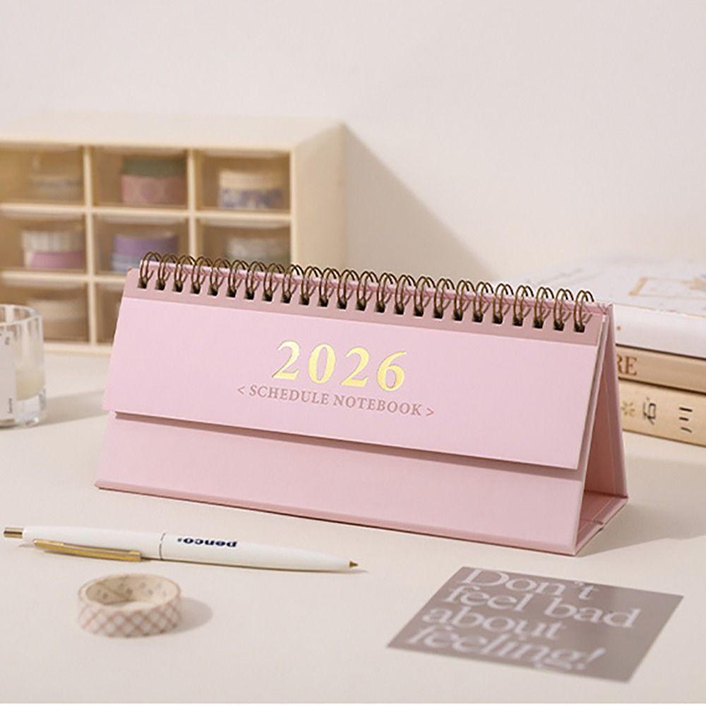2026 Desktop Calendar 2026 Desktop Calendar Spiral Binding Checklist Planner School Stationery