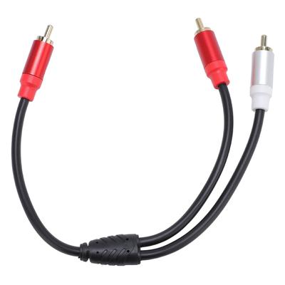 Male To Male Sound Cable 11.8in 1 Male To 2 Male Subwoofer Splitter Stereo Y Cable for DVD TV HDTV