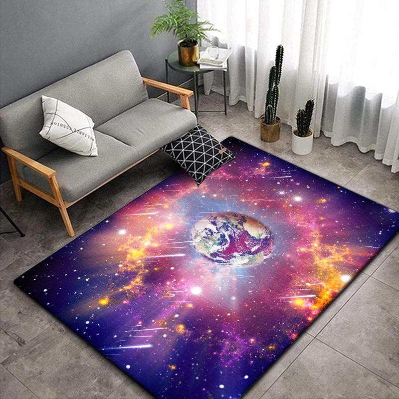 

3D Celestial Body Rug Large,Carpet Rug for Living Room Bedroom Sofa Decoration,Doormat Kitchen Non-slip Floor Mat picnic camp 40x60cm(15x23 in)