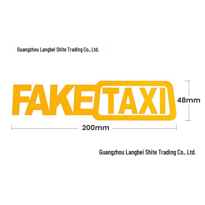 Best-Selling Fake Taxi Car Sticker - Hot Cross-Border E-commerce Item