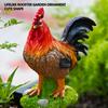 Rooster Statue Water Proof Sun Proof Vibrant Colors Lifelike Resin Rooster Sculpture for Indoor Outdoor Decor Hand