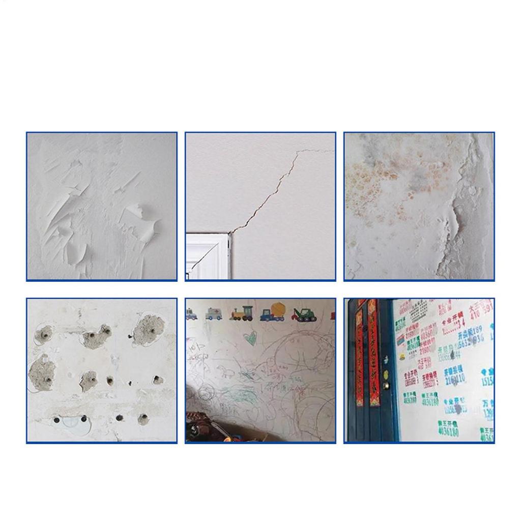 Efficient Gypsum Board Repair Kit Includes Scraper, Upgraded Quick Drying Wall Repair Agent Tip+scraper+sandpaper, for Repairing