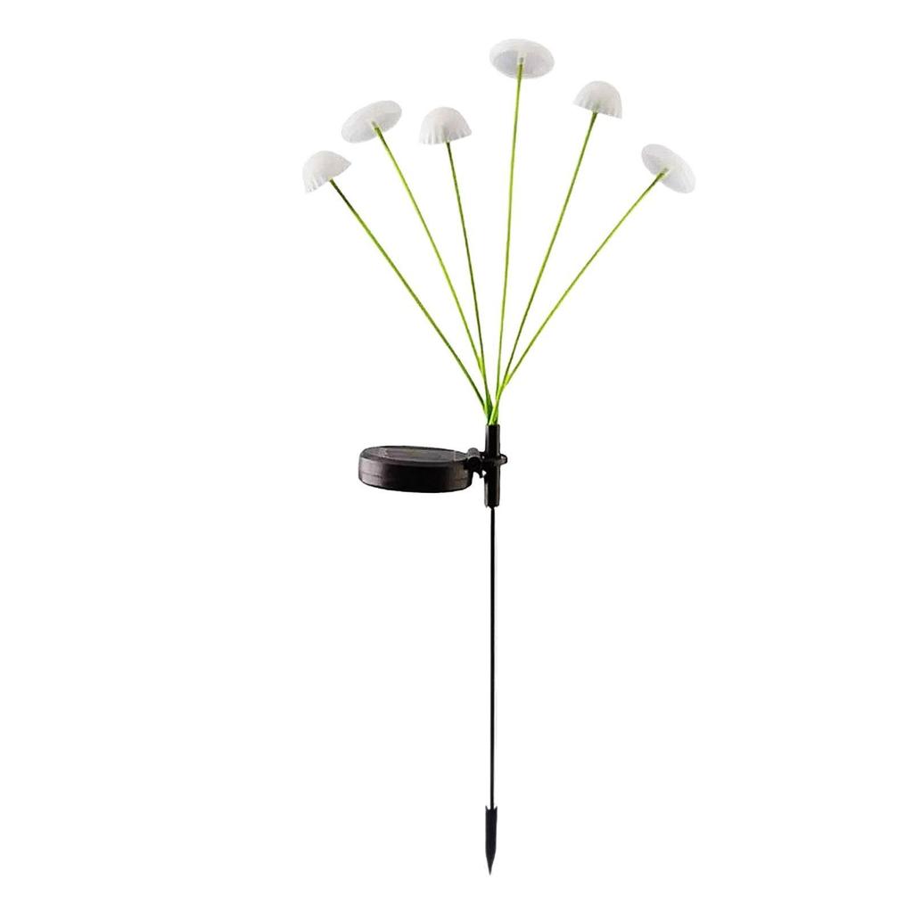 LED Solar Jellyfish Outdoor Fiber Optic Light - Courtyard Decoration & Lawn Mushroom Plug