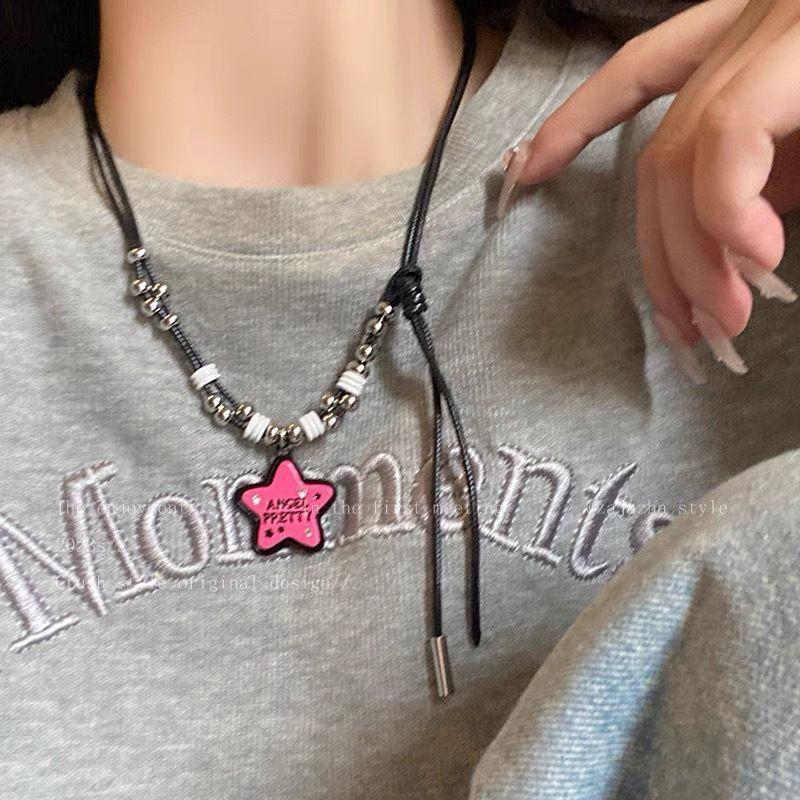 Love summer beaded light luxury niche necklace women's new collarbone chain premium neck chain accessories women
