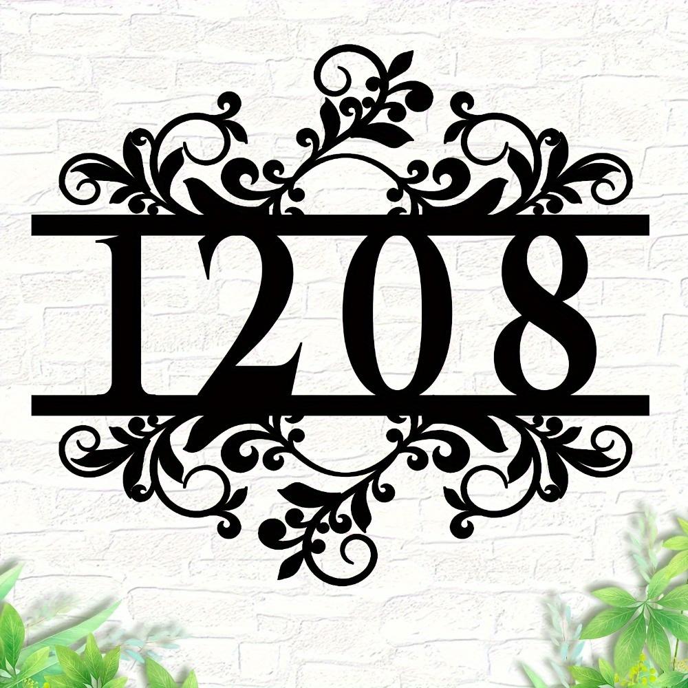 Personalized Boho Metal Address Sign, House Number Wall Art, Porch Decor, Custom Sculpture