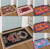 Butterfly Tiger Welcome Door Mat with Pattern Mat for Kitchen Bathroom Checkered Border Bedroom Rugs Home Decoration Carpet