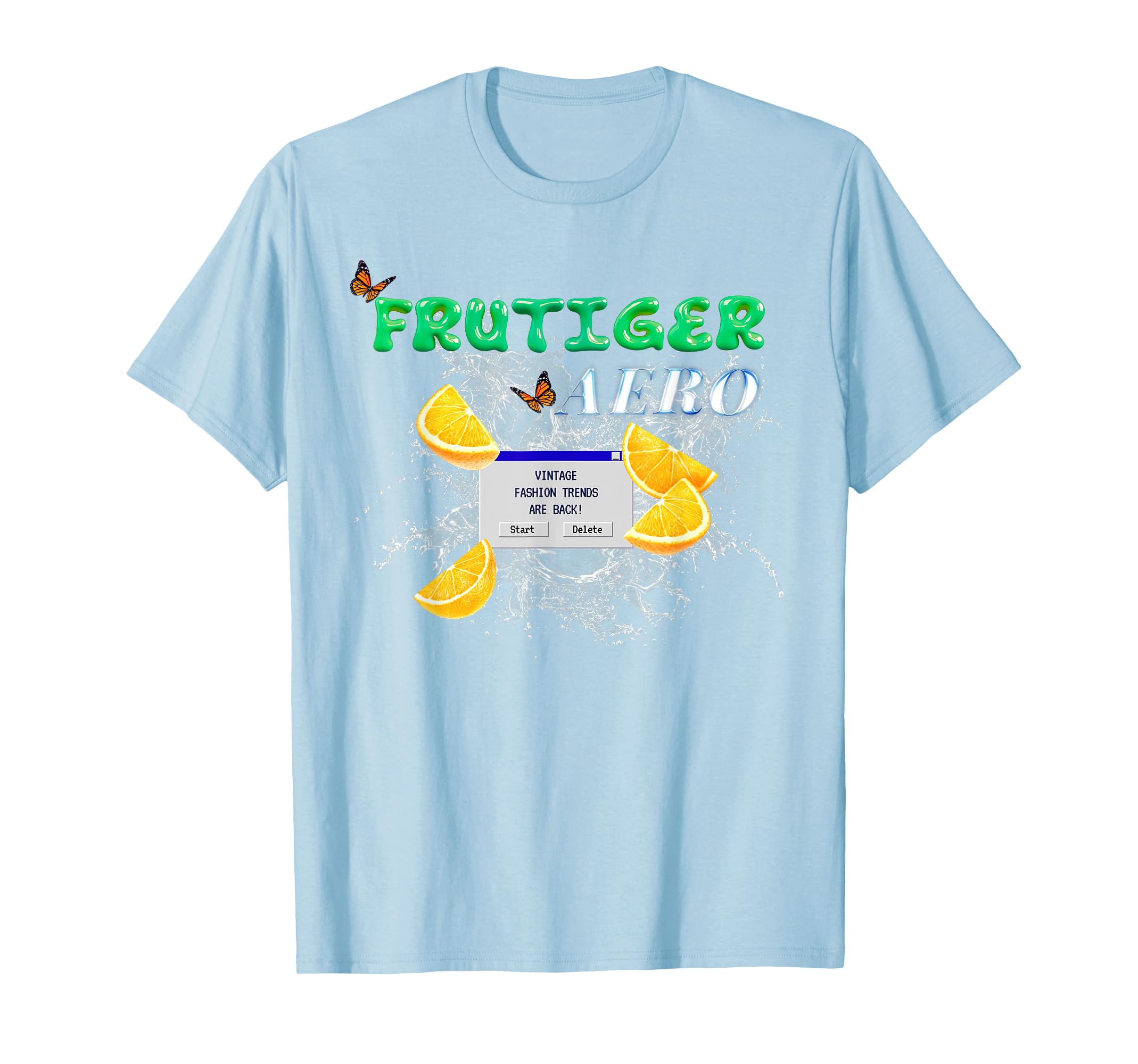 

Frutiger Aero Y2K Fashion Trend Statement Piece Tech Orb T-Shirt