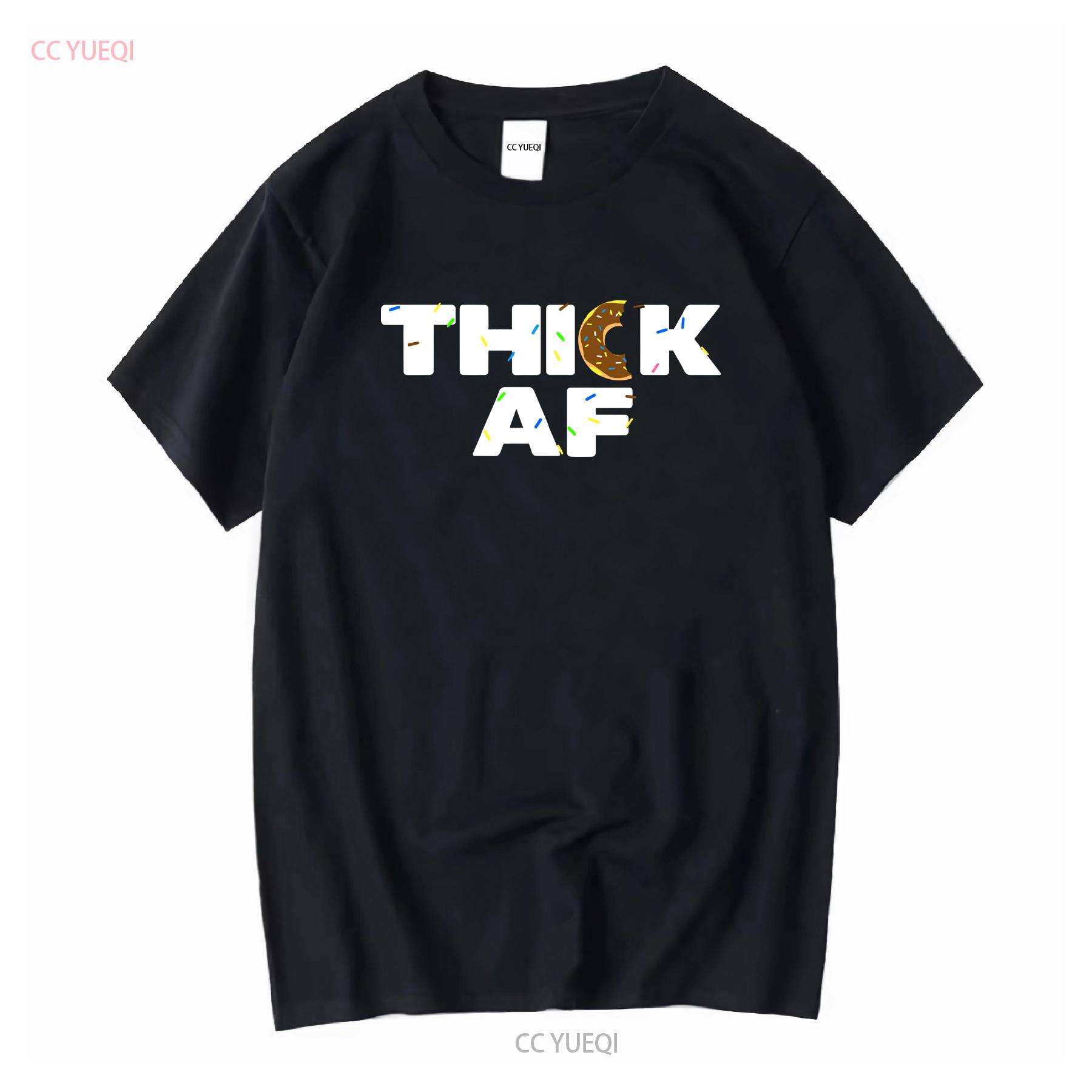

NEW LIMITED Thick AF Funny Donut Fitness Weightlifting T Shirt long or short sleeves vintage Washed Casual Versatile fashion 4XL