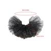 Elegant Victorian Metallic Foil Ruffled Tulle Faux Collar Shawl Detachable Layered Mesh Neck Ruff Clown Cosplay Choker