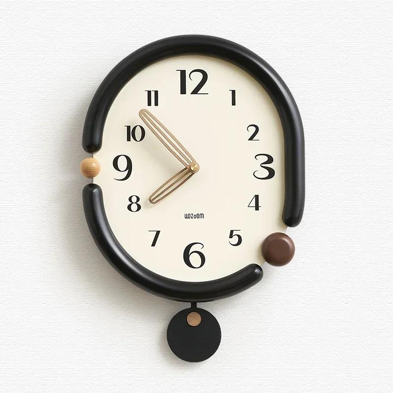 Wall Clock Pendulum Living Room Brief Creative Wall Clock Swingable Luxury Clocks Silent Bedroom Modern Stylish Watch Home Decor