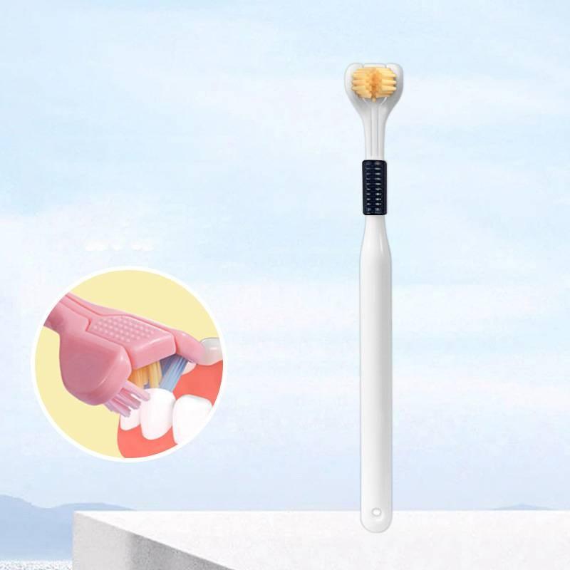 Premium Three-sided Soft Toothbrush For Adults Available In Beautiful Macaron Shades