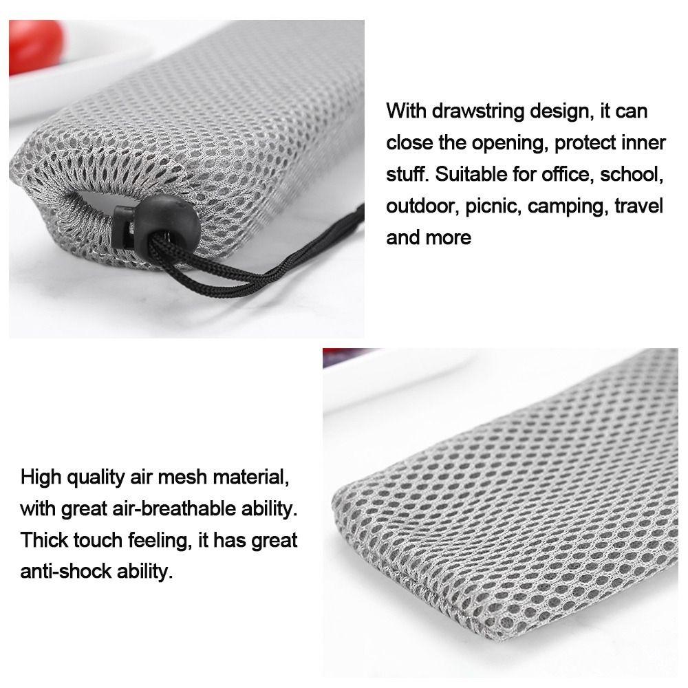 Travel Multi Purpose Nylon Portable Chopsticks Storage Mesh Drawstring Bag Storage Bag Tableware Storage Bag Tableware Pouch