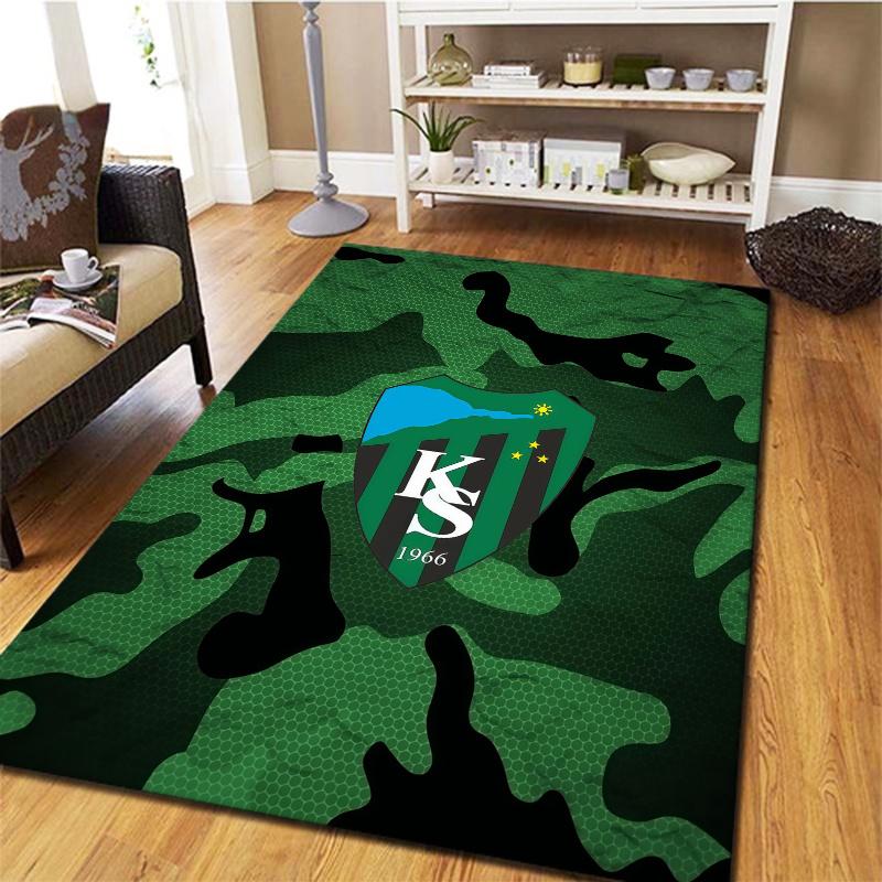 Green Camo Football Crest Carpet Rug For Living Room Bedroom Home Sofa Decoration Kids Play Nonslip Floor Mat