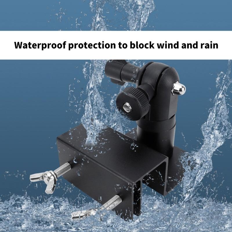 Solars Panel Mounting Brackets Aluminum Alloys 360 Rotate Angle Adjustment Gutters Installation Weatherproofed