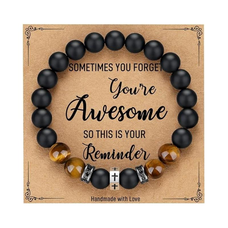 JYL TS Bracelet  Men's Hexagon Cross Eye Adjustable Invokes Protection