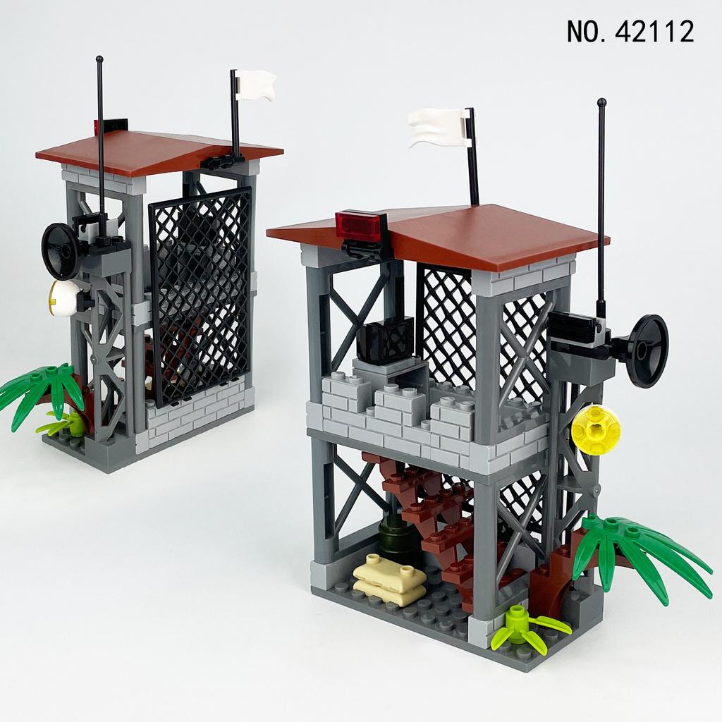 Nishino Lookout Tower 42112 Military Construction Children'S Assembly Small Particle Building Block Toy Ladder Accessories
