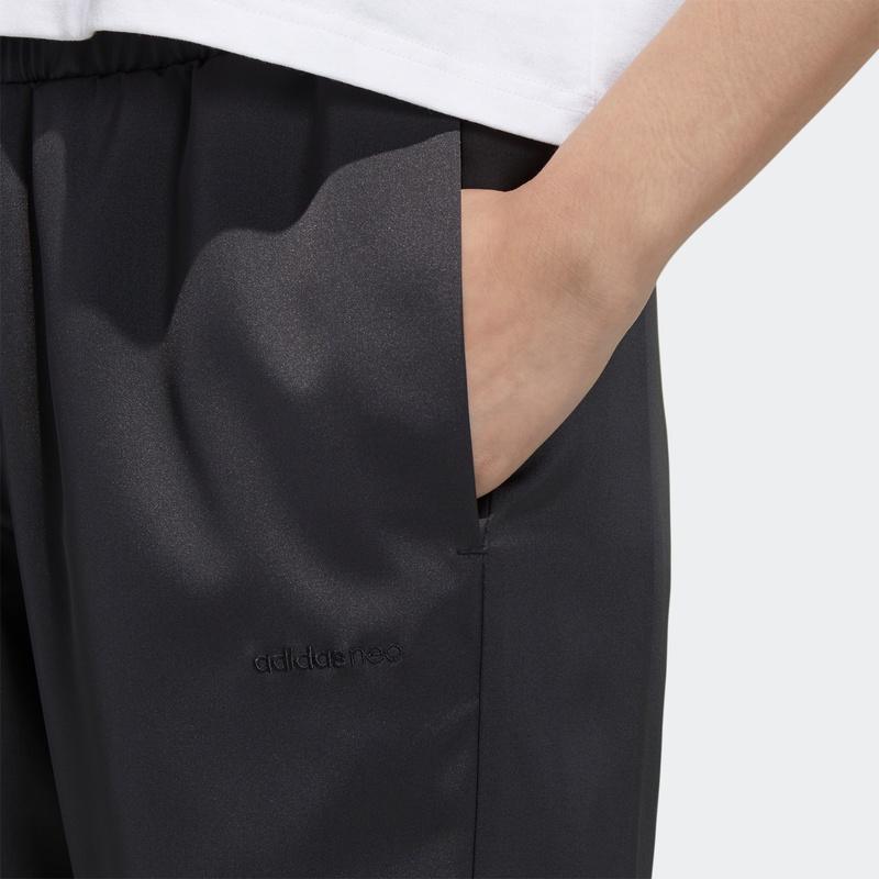 Adidas Neo Tapered Cuff Striped Mid-Rise Knit Sports Pants Women Pants Black GP5411