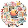 35pcs-100pcs Playful Retro Decals Retro Food Stationery Stickers Funny Stickers For Laptop Phone Car Sticker