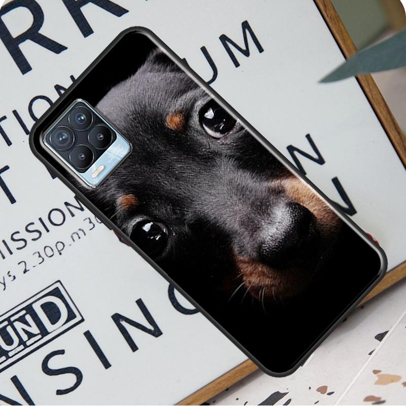 Dackel Hund Hülle für Realme C21 C11 C15 GT Neo2 Master 8 Pro 8i OnePlus 9 Pro 8T 9R Nord2 Coque Cover