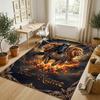 Fantasy Magic Theme Crystal Velvet Rug Personalized Custom Name Text Soft Floor Mat Home Decor